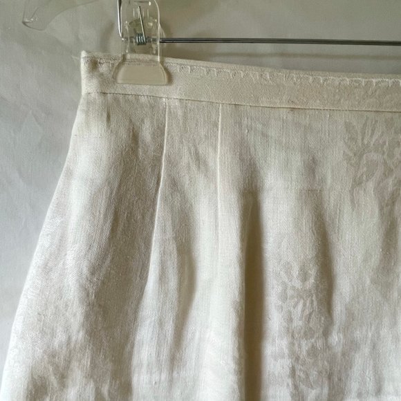 Vintage Cream Brocade Rayon Summer Suit Size 12P - Picture 14 of 14